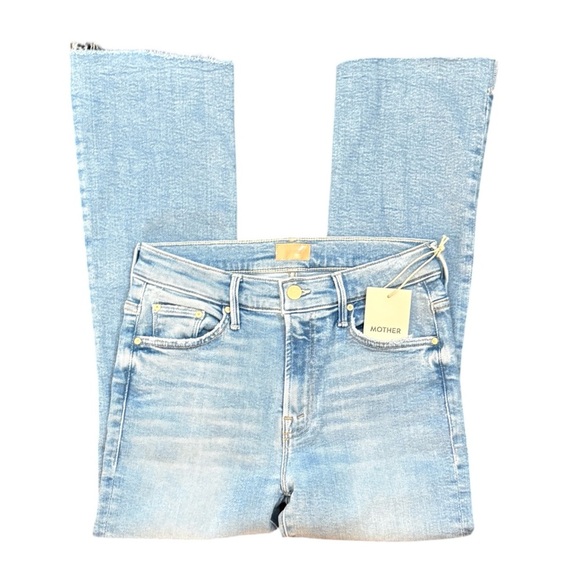 MOTHER The Insider Crop Step Fray Bootcut Jeans Limited Edition Wash Size 27 NEW - Picture 6 of 16